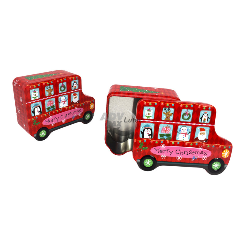 Weihnachtsdose Merry Christmas Bus