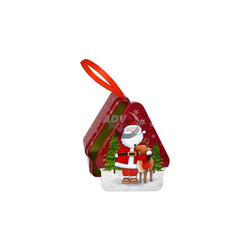Weihnachtsdose Baumschmuck Santa House
