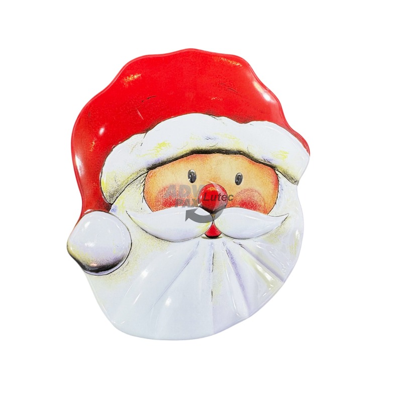 Weihnachtsmann, Stülpdeckeldose, Cookies, Weißblech