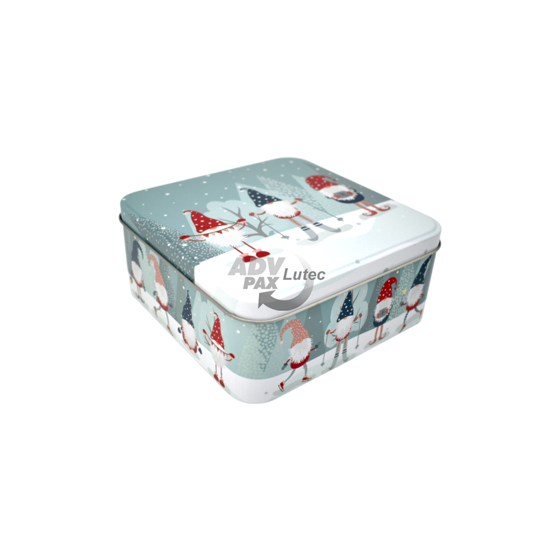 Weihnachtsdose Wichtel Quadrat