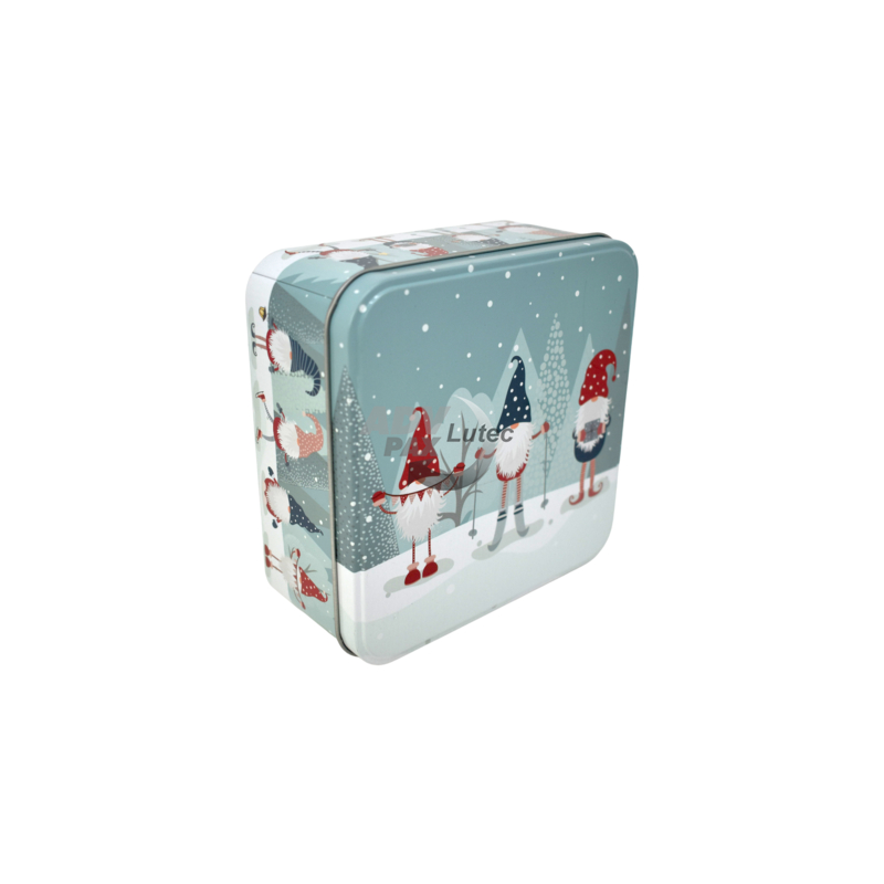 Weihnachtsdose Wichtel Quadrat