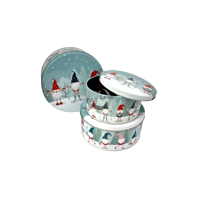 Weihnachtsdose Wichtel Rund