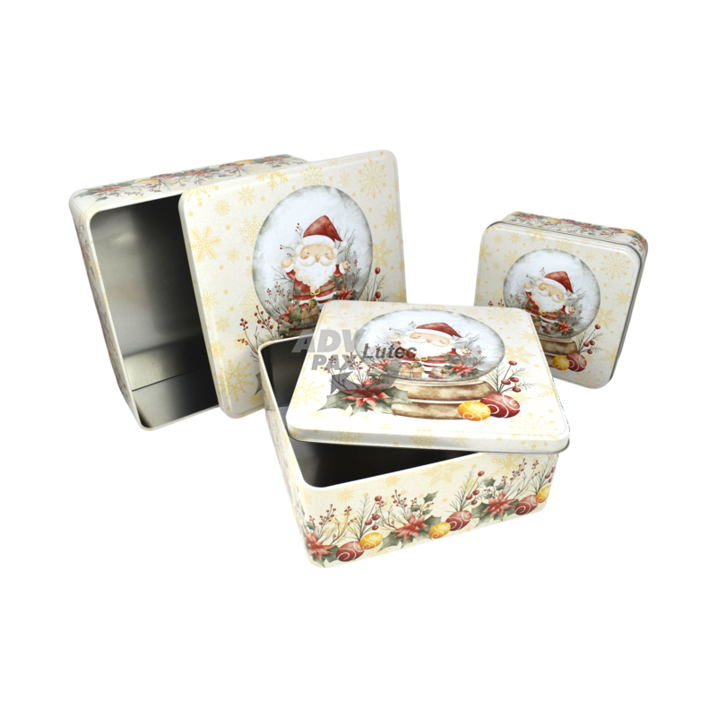 Weihnachtsdose Winterzauber Set Eckig