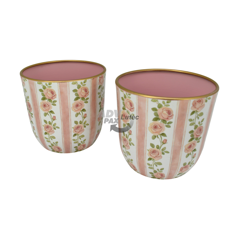 dekorative Metalldose im Vintage-Rosendesign Rosentraum 