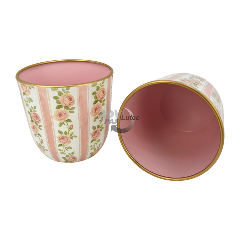dekorative Metalldose im Vintage-Rosendesign Rosentraum 