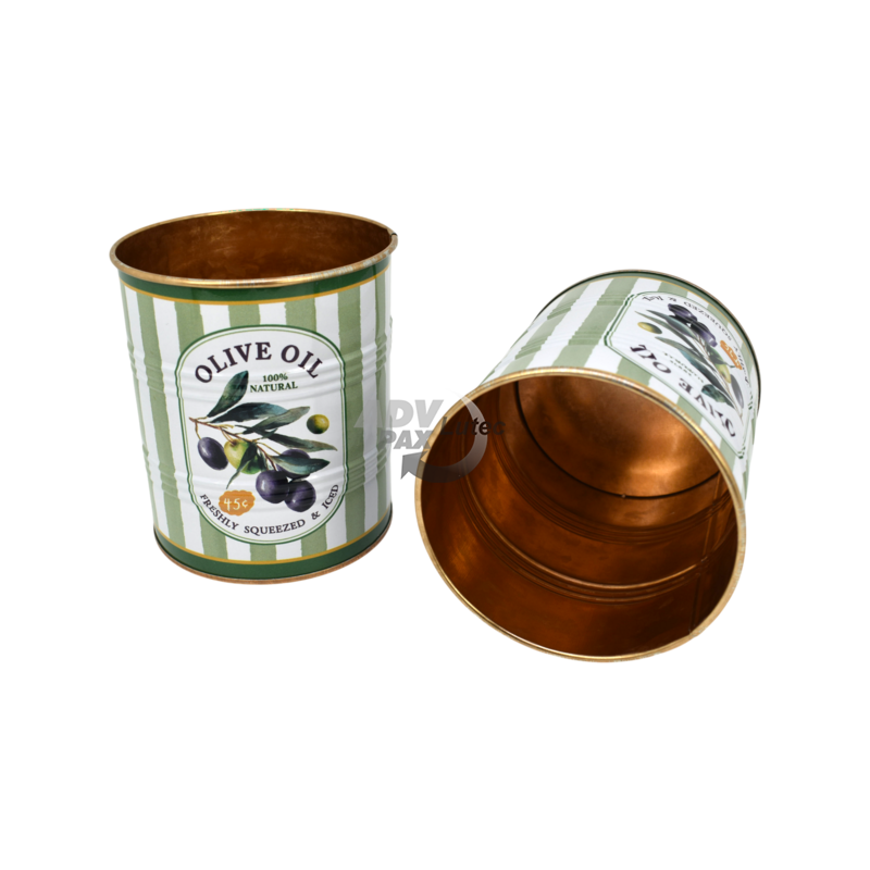 Oliva Vorratsdose aus Metall – Dekorative Blechdose mit Olivenmotiv Oliva 