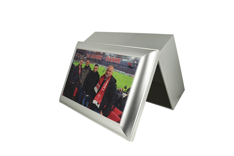 Personalisierte Dose mit Digitaldruck als Geschenk für den Mitarbeiter zum Jubiläum bei ADV PAX Lutec GmbH