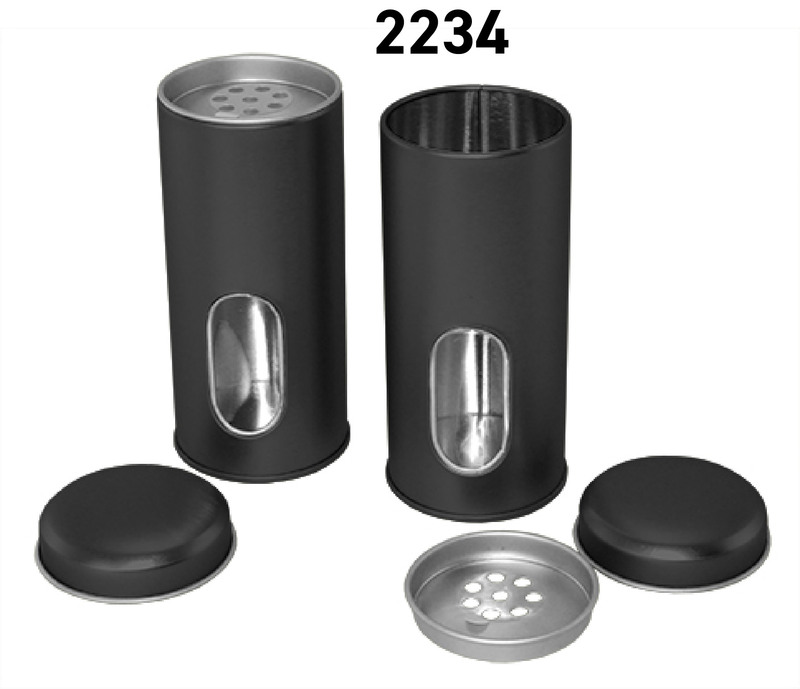Gewürzdosen Gewürzbehälter Gewürzstreuer Streuer black 8-Loch