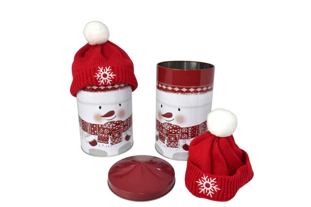 Neuer Festartikel: Mr Snowy – die charmante Weihnachts Lebkuchendose mit echter Mütze