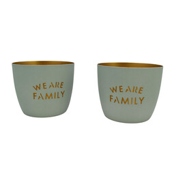 Unsere Produkte: Windlichtschale We are Family, Art. 10158
