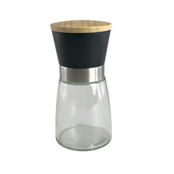 Mühlen & Gewürzgläser: Keramikmühle mit Bambusdeckel 140 ml, Art. 1178