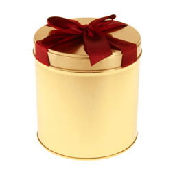 Goldene Dosen: red ribbon Gold 	