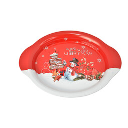 Themen: Tray snowman oval