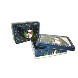 Unsere Produkte: Schneemann,Sichtfenster,Weißblechdose